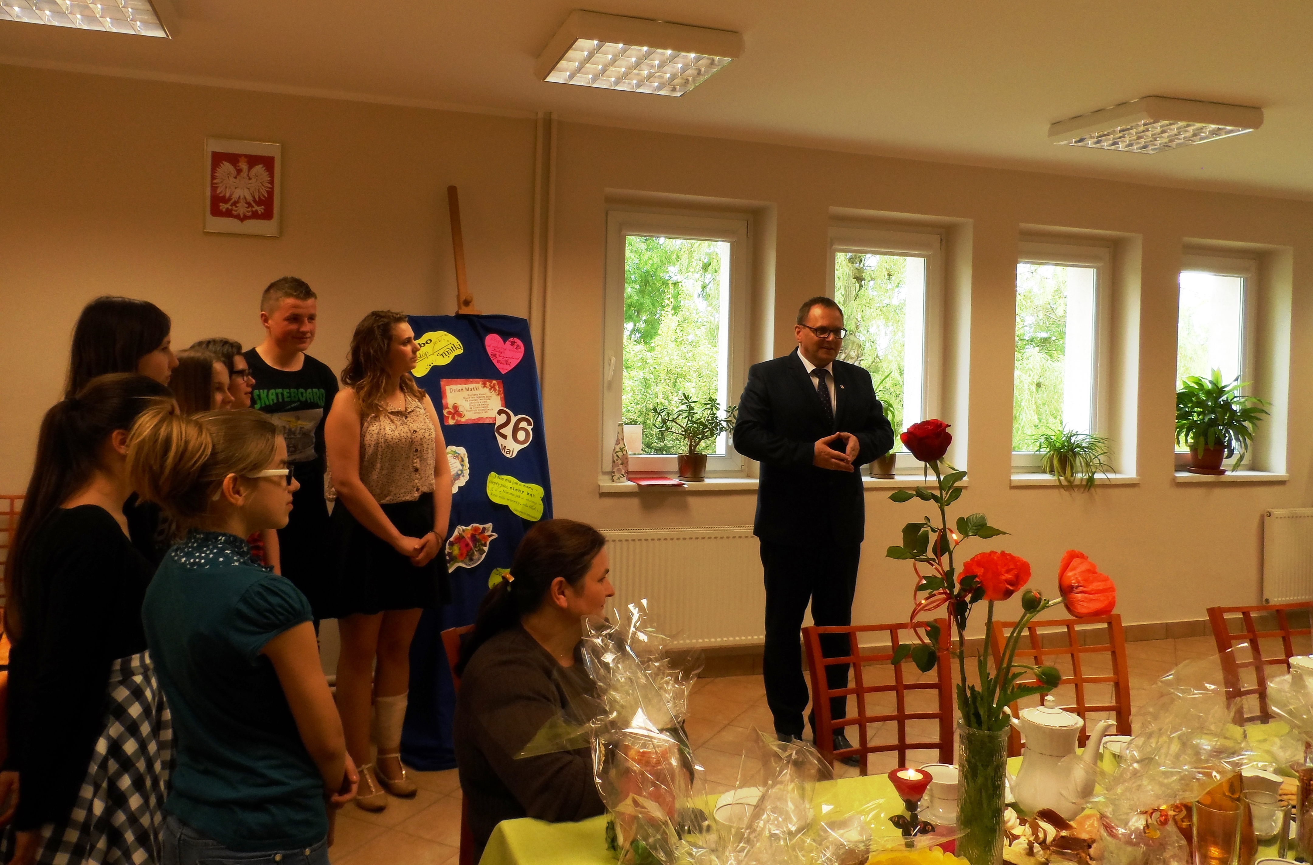 Zastępca Burmistrza podczas wystąpienia