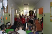 Mikołaj w odwiedzinach w szpitalu